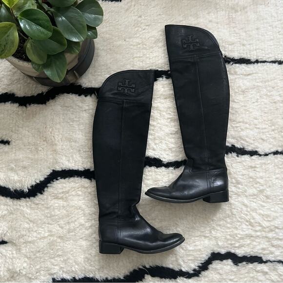Tory Burch Shoes - Tory Burch Simone Black Over-the-Knee Riding Boots